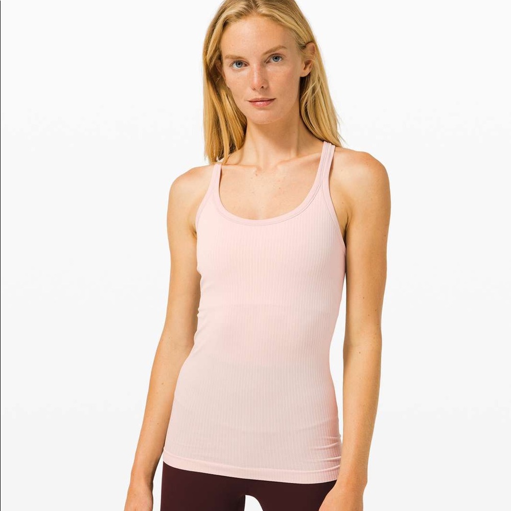 NWOT Lululemon Ebb to Street Tank in Misty Pink, 4